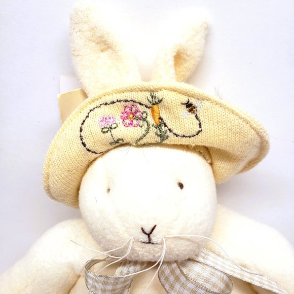 Bunnies By The Bay Hallmark Plush 2002 Baylee Bunny Rabbit Embroidery Flower Tag - Picture 2 of 12